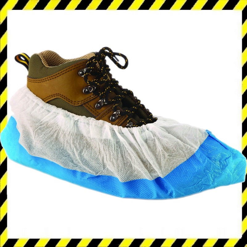 Csúszás biztos fehér cipővédő kék talppal 50 db/ csomag termék fő termékképe