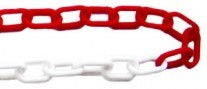Jelzőlánc közúti piros/fehér 25m termék fő termékképe