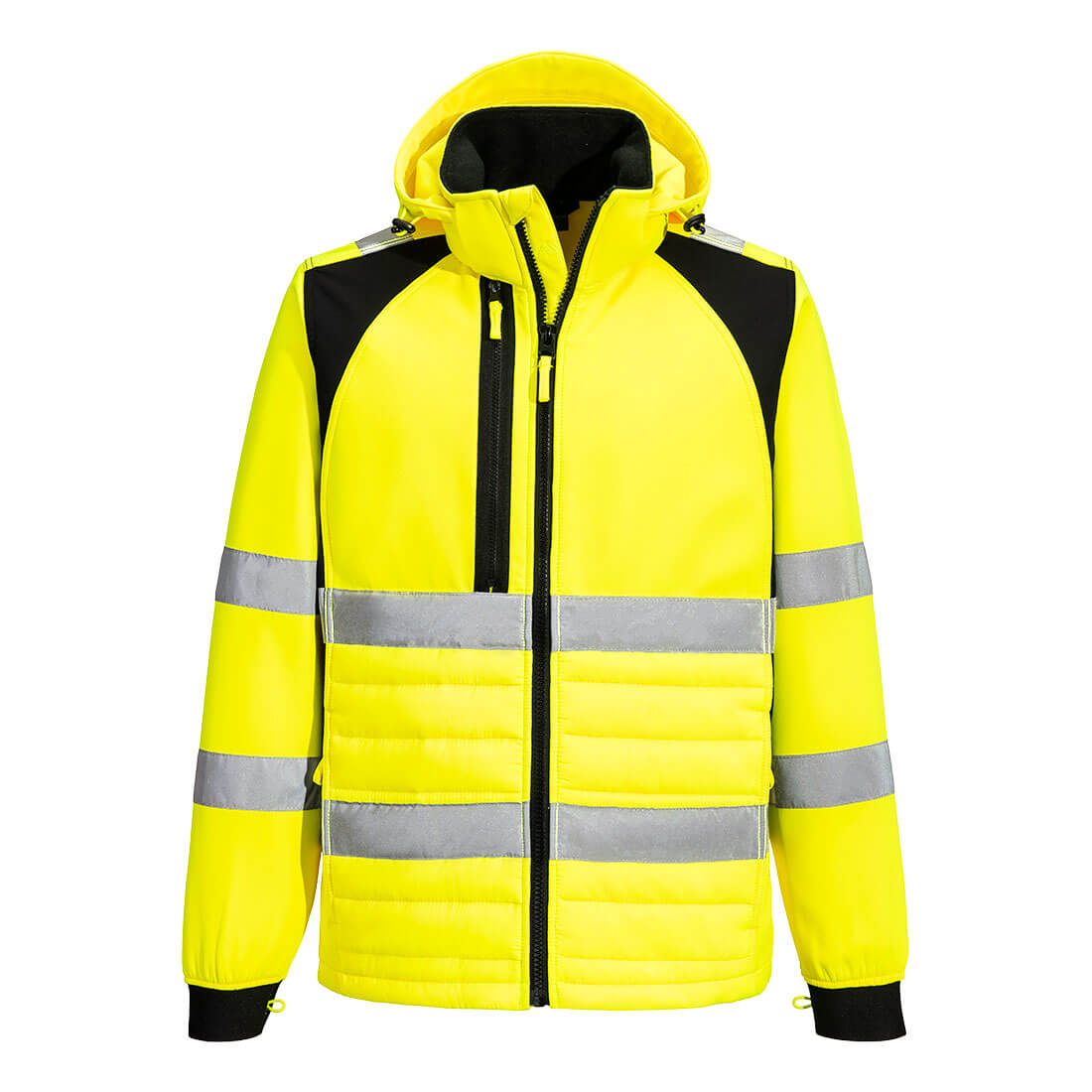 Portwest CD863 - WX2 Eco Hi-Vis hibrid jól láthatósági kabát, sárga/fekete termék fő termékképe