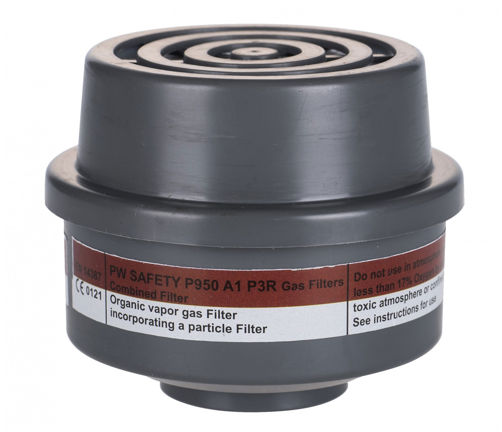 Portwest P950 - A1P3 kombinált szűrő menetes csatlakozással, 4 db/csomag termék fő termékképe