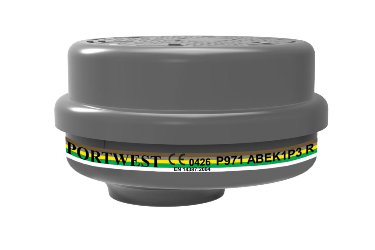 Portwest P971 - ABEK1P3 kombinált szűrő bajonett csatlakozással, 4 db/csomag termék fő termékképe